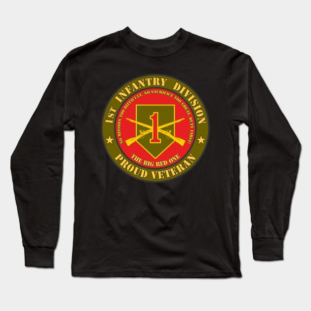 1st Infantry Division Veteran Long Sleeve T-Shirt by MBK